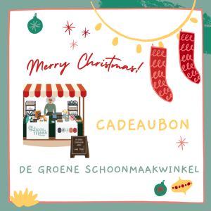 de-groene-schoonmaakwinkel-duurzaam-schoonmaken-cadeubon-kerst-2025-geel-vierkant