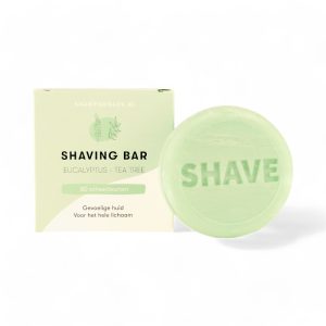 Groene-schoonmaakwinkel-duurzame-verzorgingsproducten-milieuvriendelijk-shampoobars-Shaving-Bar Eucalyptus-TeaTree