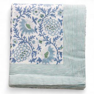 Groene-Schoonmaakwinkel-duurzaam-keukentextiel-tafelkleed-rozablue-Sunny Day White.-240x150