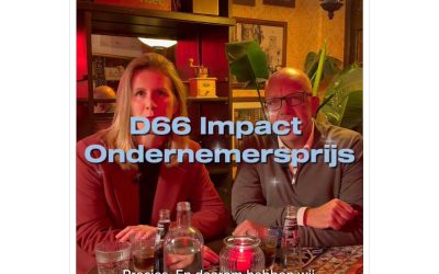 Nominatie D66 Impact Ondernemersprijs Amsterdam